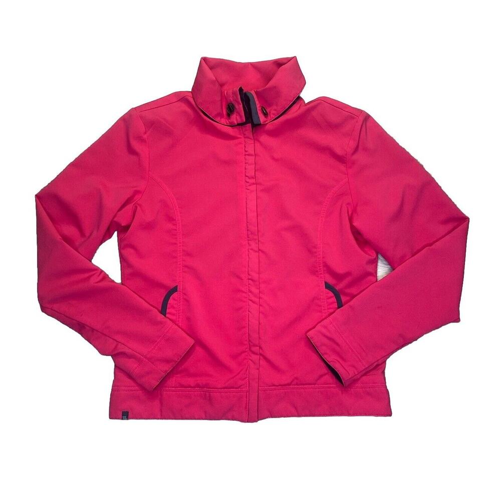 Nike Reversible Tennis Jacket Womens Medium Pink Black Full Zip Vintage